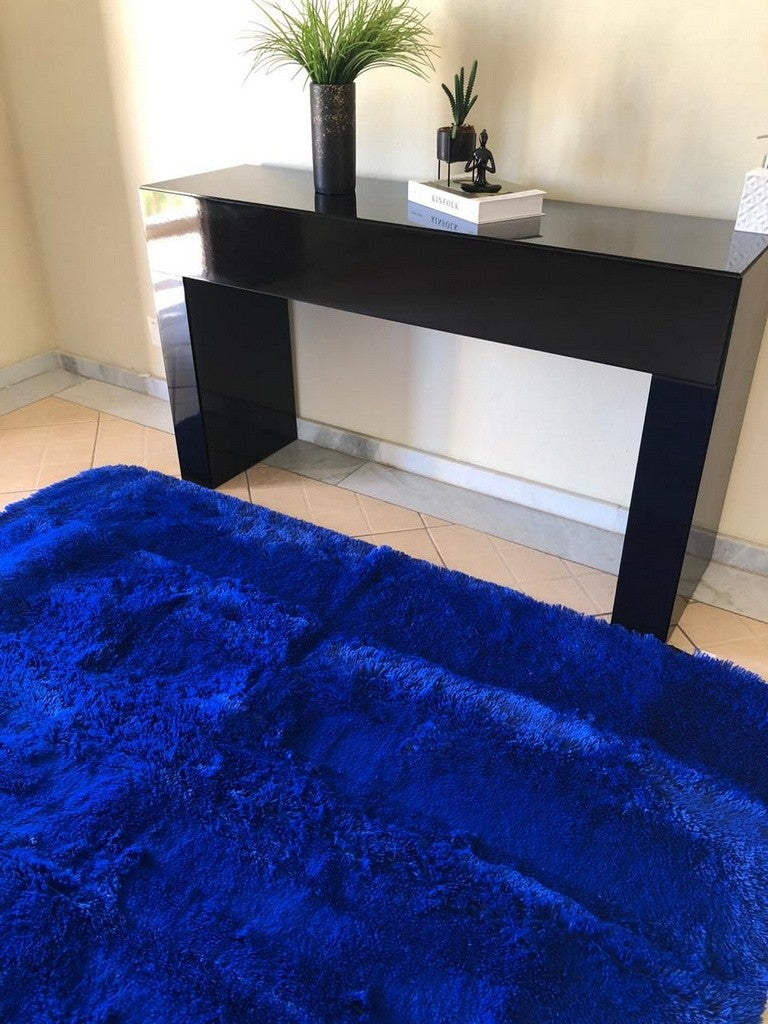 Tapete Peludo Azul Pelúcia 1,40x2,00m Sala/ Quarto Infantil