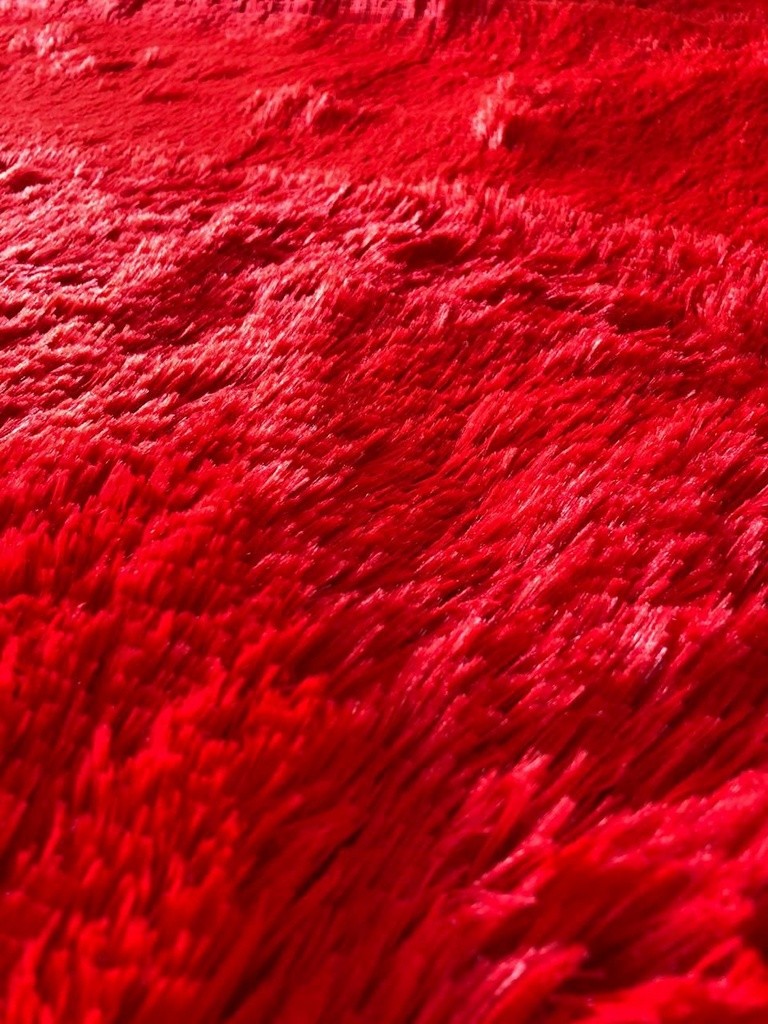 Tapete Peludo Vermelho Pelúcia 1,40x2,00m